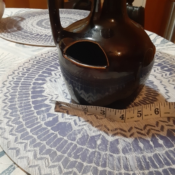 PFALTZGRAFF BROWN DIP STRAWBERRY PLANTER PITCHER JUG CARAFE 8.5" DRIP POTTERY - Picture 10 of 10